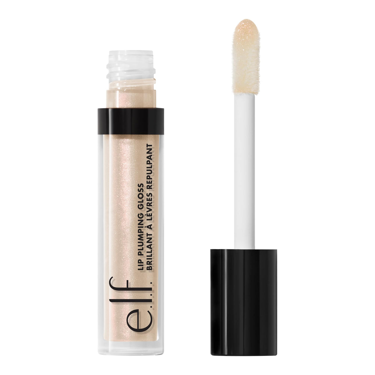 e.l.f. Lip Plumping Gloss, High-Shine Sheer Color, Hydrates & Creates Fuller Lips With Vitamin E, Vegan & Cruelty-Free, Mocha Twist, 0.1 Fl Oz
