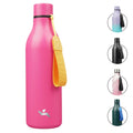 Konokyo Insulated Water Bottle with Strap,18 oz Double Wall Stainless Steel Vacuum Bottles Metal Water Flask,Macaron Green
