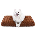 KSIIA Washable Dog Bed Deluxe Plush Dog Crate Beds Comfy Kennel Pad Anti-Slip Pet Sleeping Mat for Large, Jumbo, Medium, Small Dogs Breeds, 41" x 27", Gray