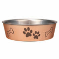Loving Pets Bella Dog Bowls- Stainless Steel Dog & Cat Bowls - Spill Proof Dog Food Bowl, Cat Bowl, Puppy Essentials & Pet Supplies Great for Home & Travel (Medium 20-35 lbs, Blueberry)
