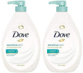 Dove 24hr Lotion Body Wash Sensitive Skin with Pump, 30.6 oz | Hypoallergenic body wash with MicroMoisture technology for 24-hour hydration and soft skin