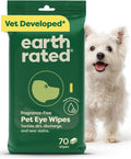 Earth Rated Dog Eye Wipes, Unscented, Removes Dirt & Discharge, 70ct | Vet-Developed, Hypoallergenic Pet Wipes for Dogs & Cats to Remove Dirt & Discharge, Fragrance Free