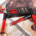 evpct 3Pcs Dark Ruby Fire Red Matte Liquid Lipstick Lip Stain Lipgloss sets for Women 24 Hour Red Matte Lipstick Long Lasting Smudge Proof