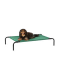 Amazon Basics Cooling Breathable Elevated Dog Bed with Durable Metal Frame for Large Dogs, X-Large, 60 x 37 x 9 Inch, Green, Easy to Clean