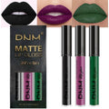 evpct 3Pcs Dark Red Purple Plum Matte Liquid Lipstick Sets for Women Matte Lip Stain Long Lasting Waterproof, Burgundy Blood Blue Red lipstick, Black Cherry Maroon Gothic 24 Hours Magic Lipsticks