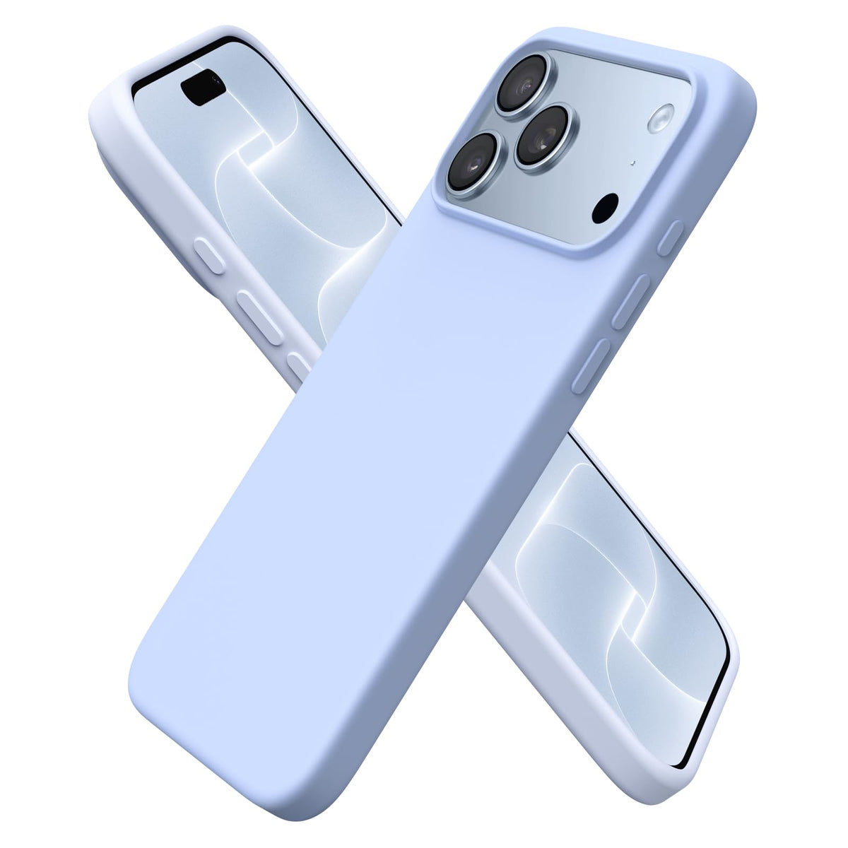 ORNARTO for iPhone 18 Pro Max Case, Liquid Silicone, Chalk Pink