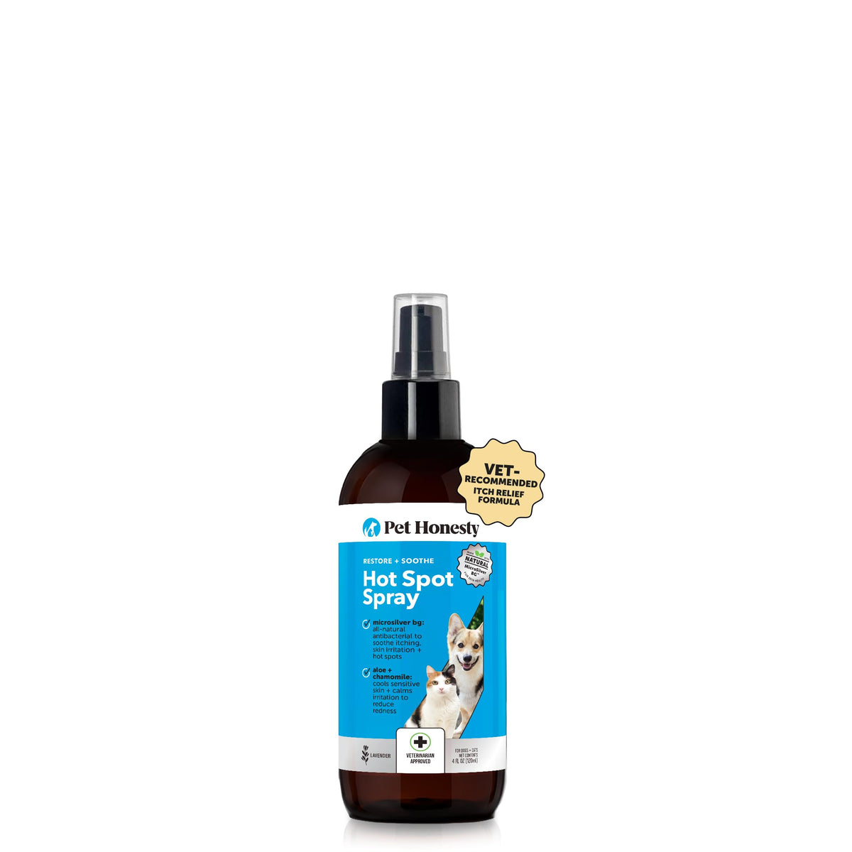 Pet Honesty Chlorhexidine Cat & Dog Seasonal Itch Relief Shampoo, for Allergies, Itching, Skin and Coat Supplement, Helps Shedding, Hot Spots, Deodorizing Dog Shampoo & Grooming Supplies,16oz