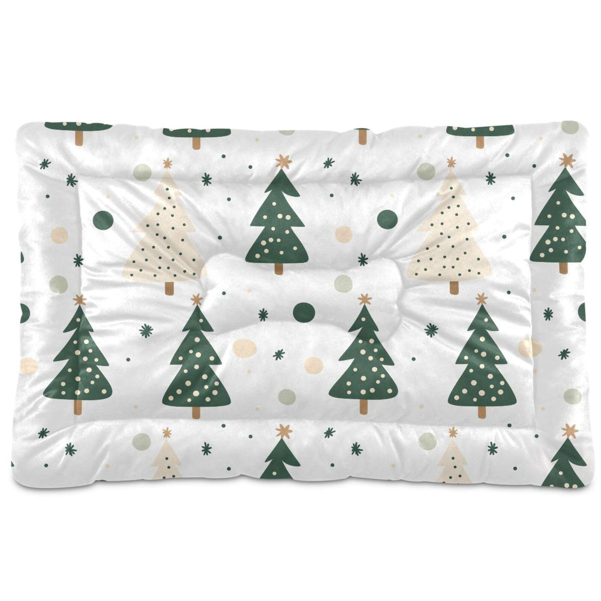Christmas Patch Pet Bed Pad Soft Dog Bed Mat with Anti-Slip Bottom, Machine Washable Crate Pad Mattress for Dog Sleeping- 24 * 18inches