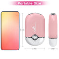 mlogiroa Lash Fan Mini Portable Eyelash Fan Handheld for Eyelash Extension | Rechargeable USB C Air Cooling Blower with Built in Sponge Lash Extension Application Pink