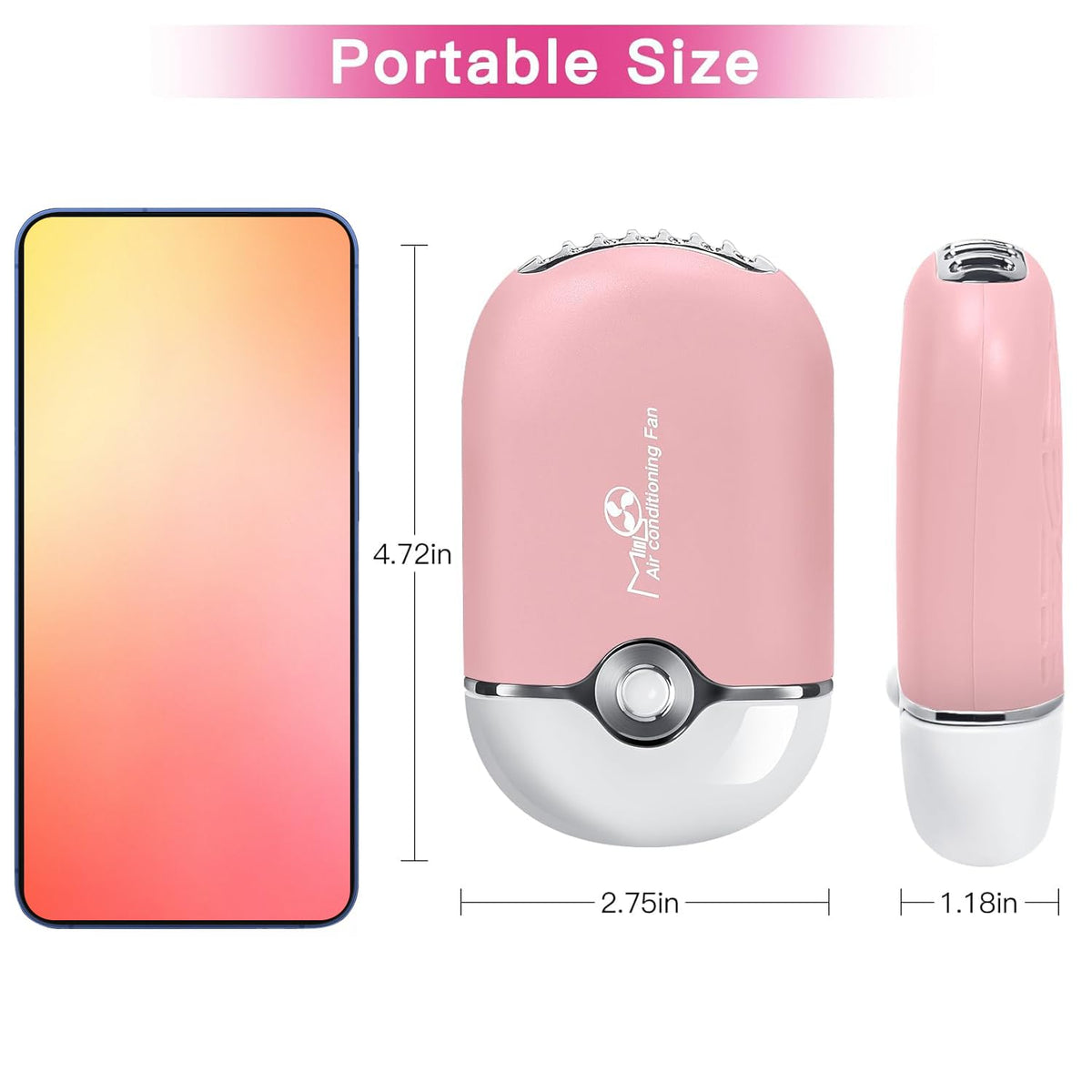 mlogiroa Lash Fan Mini Portable Eyelash Fan Handheld for Eyelash Extension | Rechargeable USB C Air Cooling Blower with Built in Sponge Lash Extension Application Pink