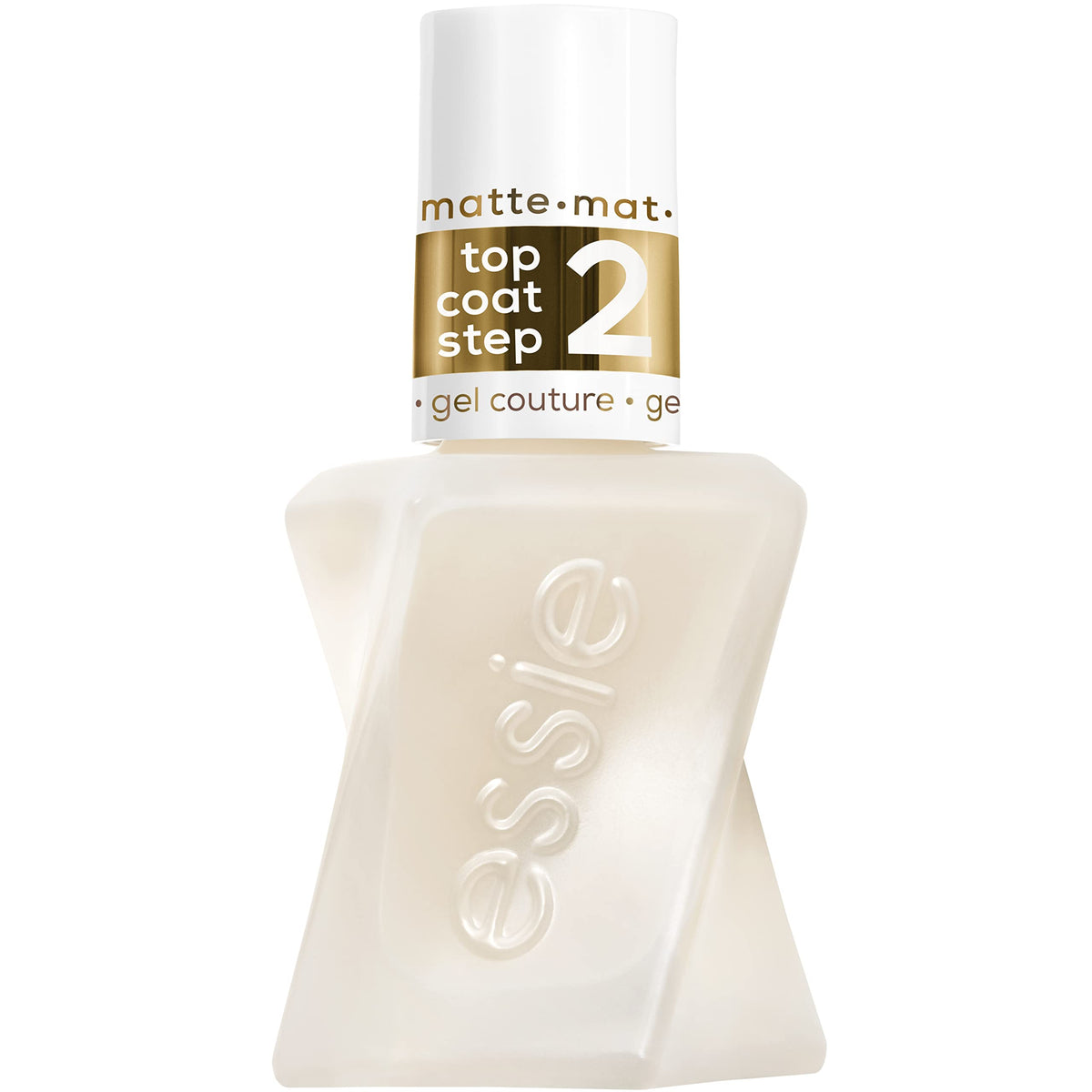 Essie Gel Couture Long-Lasting Nail Polish, Vegan, Clear, Shiny Top Coat, 0.46 fl oz