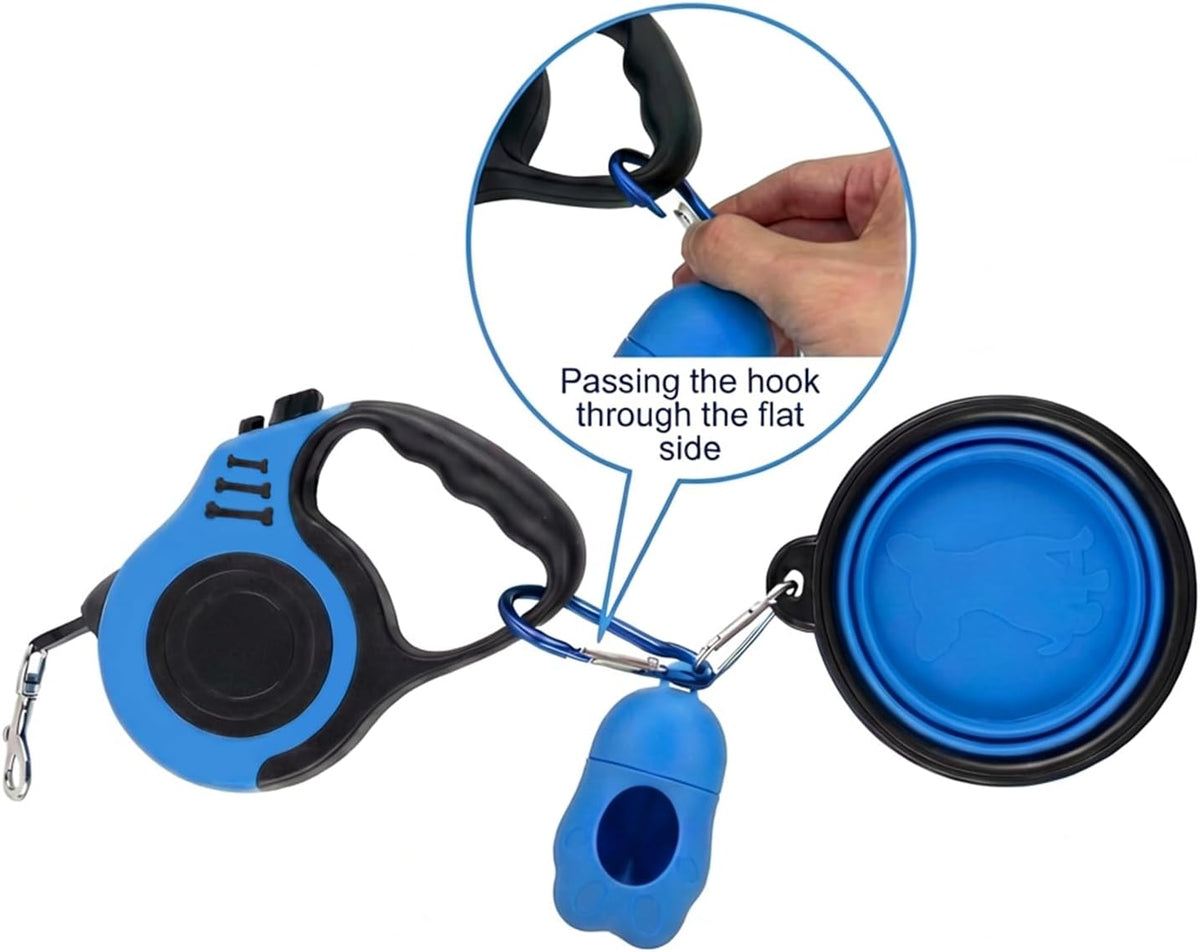 PETIMP Retractable Dog Leash Lightweight 16FT Leash Set