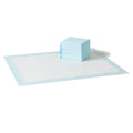Amazon Basics Leak-Proof Dog and Puppy Potty Training Pee Pads with Quick-Dry 5-Layer Super Absorbent Surface for Dog Training, Floor Protection, Regular Size 22x22", Blue & White, 50 Count