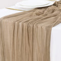 Fall Table Runner Terracotta Cheesecloth Boho Wedding Thanksgiving Decor