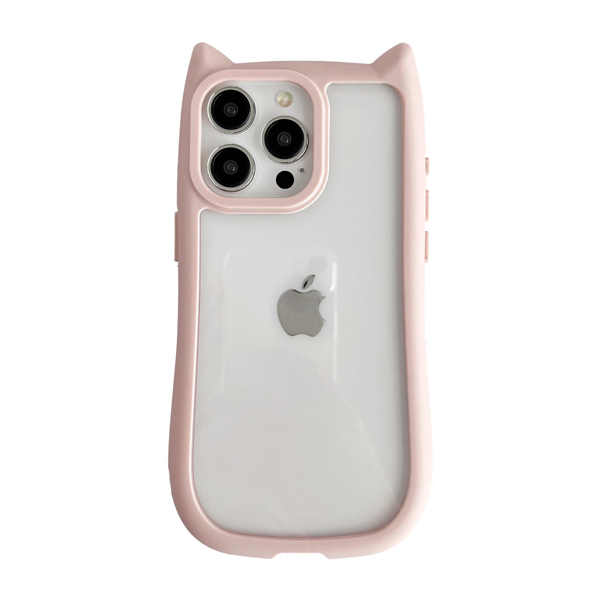 FLIRACON Cute Cat Ears Clear Phone Case Compatible with iPhone Case (Black,for iPhone 15)