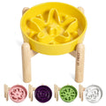 LE TAUCI Dog Bowls Slow Feeder Ceramic, 1.5 Cup Slow Feeding Bowl for Small and Medium Breed, Puzzle Dog Food Bowl for Fast Eater, Maze Purple