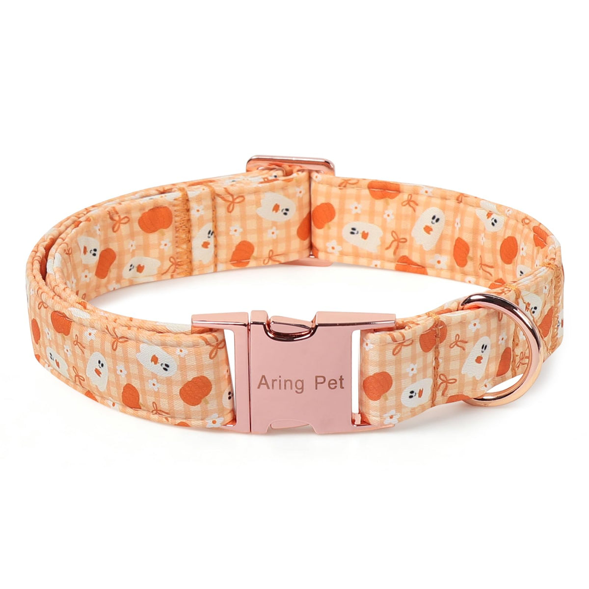 ARING PET Fall Dog Collar-Cotton Maple Leaves Dog Collar for Small Dogs, Adjustable Lightweight Dog Collars with Quick Release Buckle for Small Medium Large Dogs