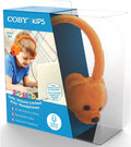 Coby Wired Kids Headphones | Lightweight Cuddle Earphones with Microphone | Volume Limiting 85dB | Plush Headset for Children| On-Ear Kids Headphones for Kids for School (Brown Bear)