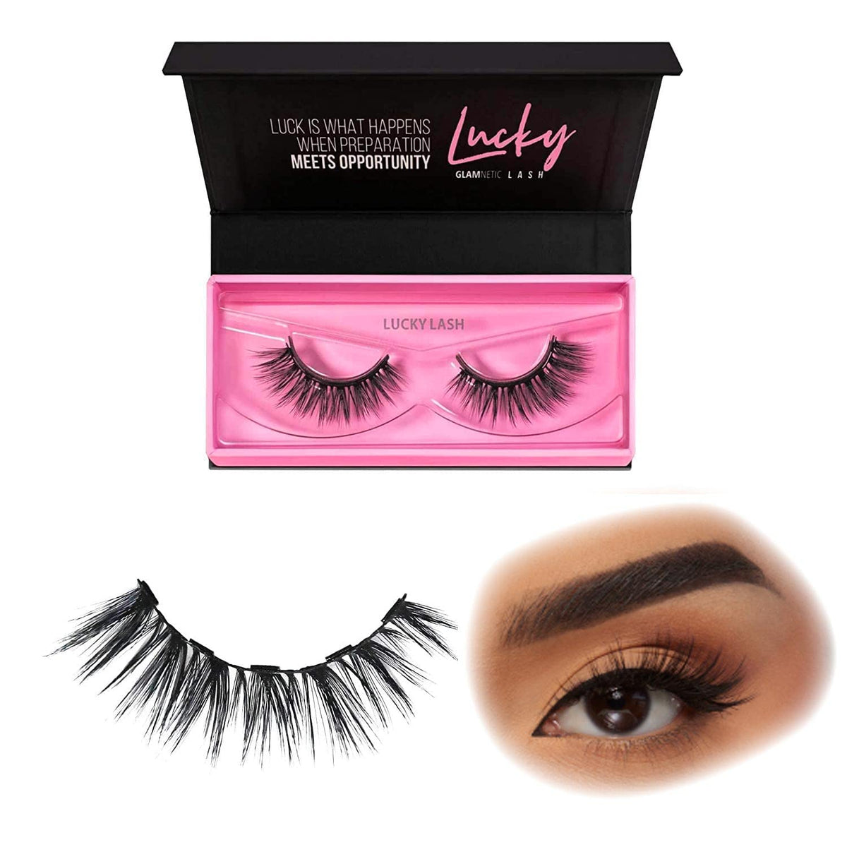 Glamnetic Magnetic Eyelashes - Vacay | Long Magnetic Lashes, 60 Wears Reusable High Volume Faux Mink Lashes, Dramatic, Round - 1 Pair