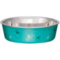 Loving Pets Bella Dog Bowls- Stainless Steel Dog & Cat Bowls - Spill Proof Dog Food Bowl, Cat Bowl, Puppy Essentials & Pet Supplies Great for Home & Travel (Medium 20-35 lbs, Blueberry)