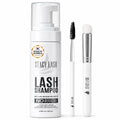 STACY LASH Eyelash Extension Shampoo + Brush / 1.69 fl.oz / 50ml / Korean Makeup Remover/Eyelid Foaming Cleanser/Wash for Extensions & Natural Lashes/Supplies for Professional & Home Use