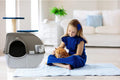 Self Cleaning Litter Box, Roll 'N Clean Litter Box, Regular Size for Kittens and Cats 10 lbs and Under, Taupe Top with Grey Base