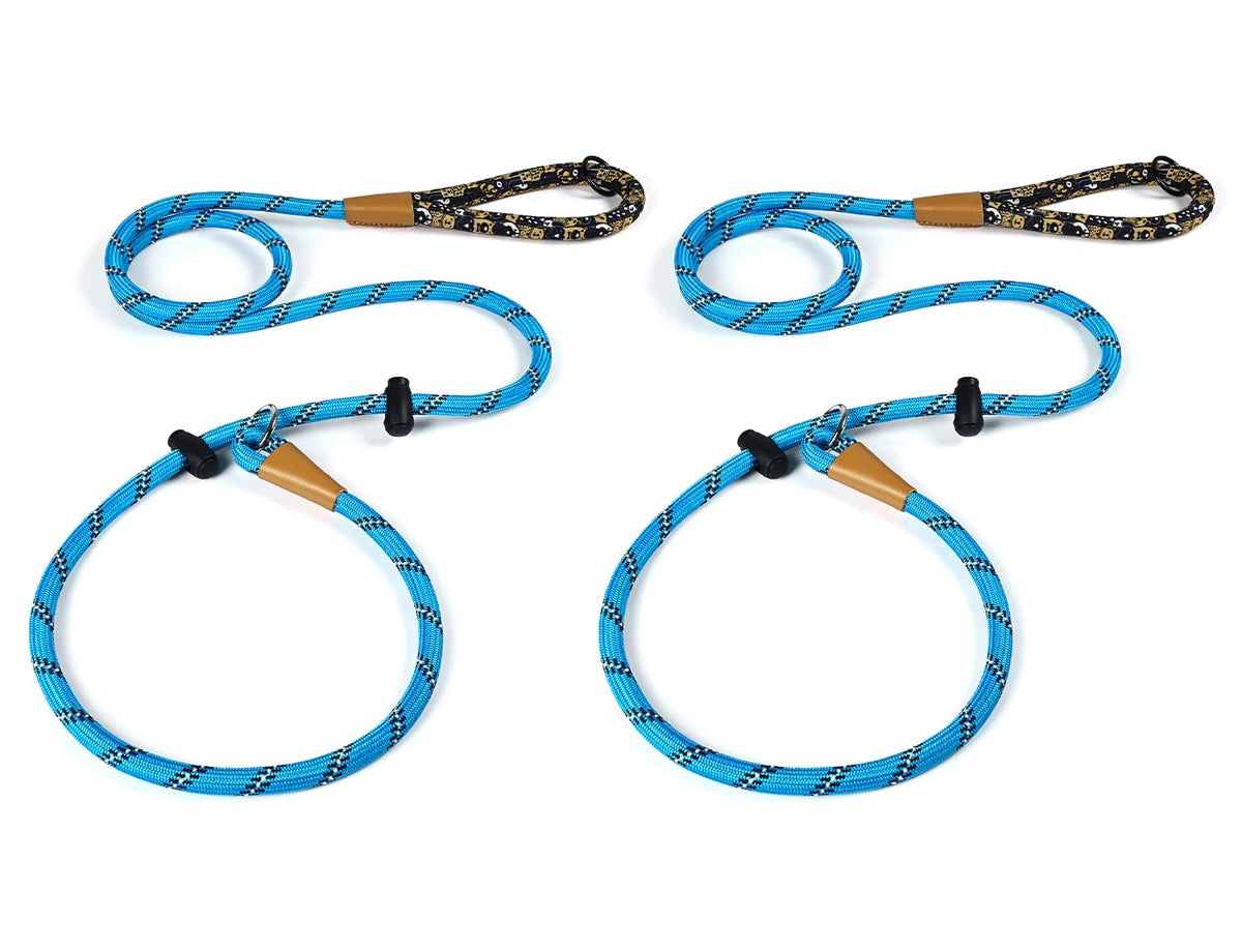 lynxking Slip Lead Dog Leash Reflective, Heavy Duty Comfortable Strong Rope for Large Medium Small Dogs No Pull Pet Training (Black, Large 1/2in x 6ft-Slip Lead)