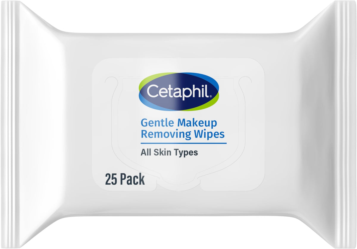 Cetaphil Cleansing Face & Body Wipes, Fragrance Free, 50ct, 2-Pack | Twin Pack, Hypoallergenic, Fragrance Free, Dry & Sensitive Skin, Flip-Top Closure, For Gym, Travel & Car Use