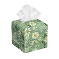 Pumpkins Fall Tissue Box Cover Autumn Leaves Square Leather Tissue Case Holder Facial Paper Organizer Decorative for Tabletop Night Stands Desk Bathroom Kitchen Car Office Home Decor