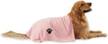 Bone Dry Pet Grooming Towel Collection Absorbent Microfiber X-Large, 41x23.5", Embroidered Gray