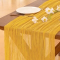 Fall Table Runner Terracotta Cheesecloth Boho Wedding Thanksgiving Decor