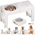 XIAZ Elevated Dog Bowls Large Breed Raised Dogs Bowl Stand Large/Medium Sized Dog Stainless Steel Food Water Bowl Stands 5 Heights Adjustable 9/11/12/14in Black Pet Feeder Dish Station