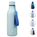 Konokyo Insulated Water Bottle with Strap,18 oz Double Wall Stainless Steel Vacuum Bottles Metal Water Flask,Macaron Green
