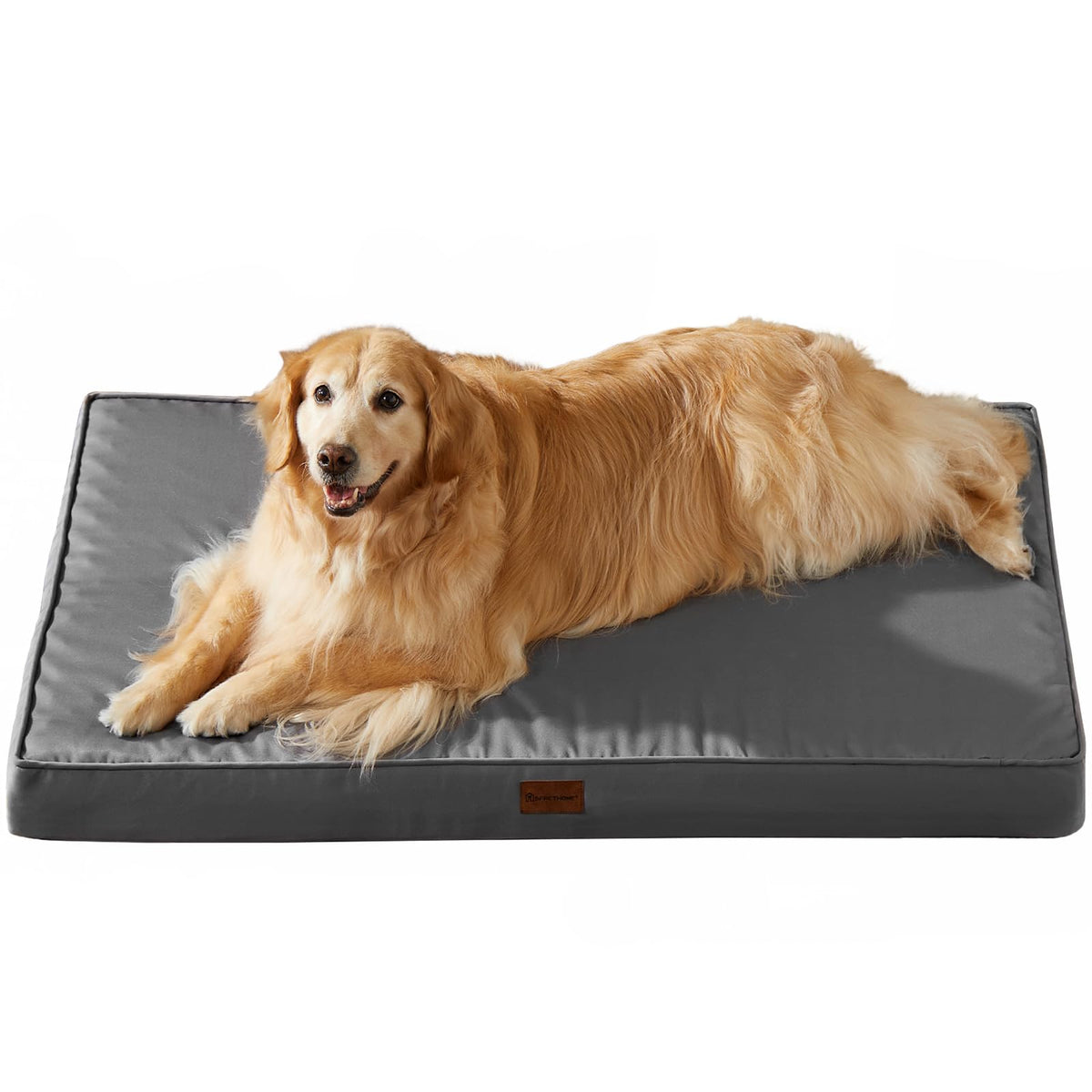 BFPETHOME Outdoor Dog Beds for Large Dogs, Waterproof Dog Bed for Medium, Large, Extra Large Dogs, Orthopedic Pet Bed with Removable Washable Cover, Egg Crate Foam Pet Bed Mat. (36 x 27 in, Grey)