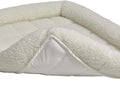 MidWest Homes for Pets QuietTime Dog Bed - White Fleece Bolster, Ultra-Soft and Machine Washable, Fits 42-Inch Crates and Carriers, for Large Breed Dogs