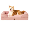 EHEYCIGA Orthopedic Dog Beds Large Sized Dog, Waterproof Memory Foam Pet Bed with Sides, Non-Slip Bottom Large Pet Bed with Washable Removable Cover, Grey
