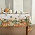Horaldaily Fall Tablecloth 60 x 84 Inch Rectangular Thanksgiving Leaves