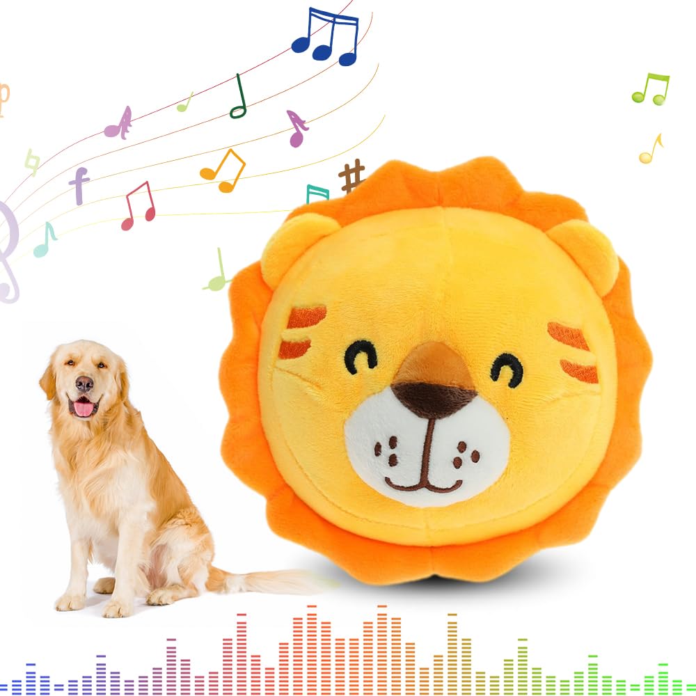Interactive Dog Toys,2024 New Active Moving Pet Plush Toy,Squeaky Moving Dog Ball Toy,Rechargeable Puppy Toys to Keep Them Busy,Washable Pig Plush Toys(Red Pig)