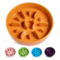 LE TAUCI Dog Bowls Slow Feeder Ceramic, 1.5 Cup Slow Feeding Bowl for Small and Medium Breed, Puzzle Dog Food Bowl for Fast Eater, Maze Purple