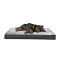 Amazon Basics Living Room Couch Dog Bed with Premium Foam, Non-Slip Bottom, Removable Washable Cover, Pressure-Relief Support for Dogs up to 55lbs, Large (36" x 27"), Grey