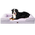 EHEYCIGA Orthopedic Dog Beds Large Sized Dog, Waterproof Memory Foam Pet Bed with Sides, Non-Slip Bottom Large Pet Bed with Washable Removable Cover, Grey