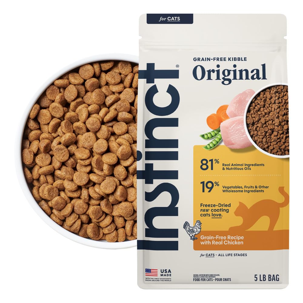 Instinct Original Dry Cat Food, Raw Coated Kibble, Real Chicken, 11 lb. Bag