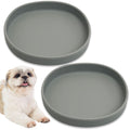 Silicone Dog Food Plate Shallow Dog Bowl Flat Cat Dish Small Puppy Plates for Small Dogs and Cats Whisker Fatigue Pet Feeding Bowls for Dry and Wet Food (Green)