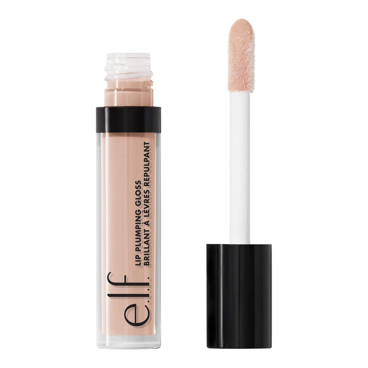 e.l.f. Lip Plumping Gloss, High-Shine Sheer Color, Hydrates & Creates Fuller Lips With Vitamin E, Vegan & Cruelty-Free, Mocha Twist, 0.1 Fl Oz