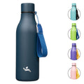 Konokyo Insulated Water Bottle with Strap,18 oz Double Wall Stainless Steel Vacuum Bottles Metal Water Flask,Macaron Green