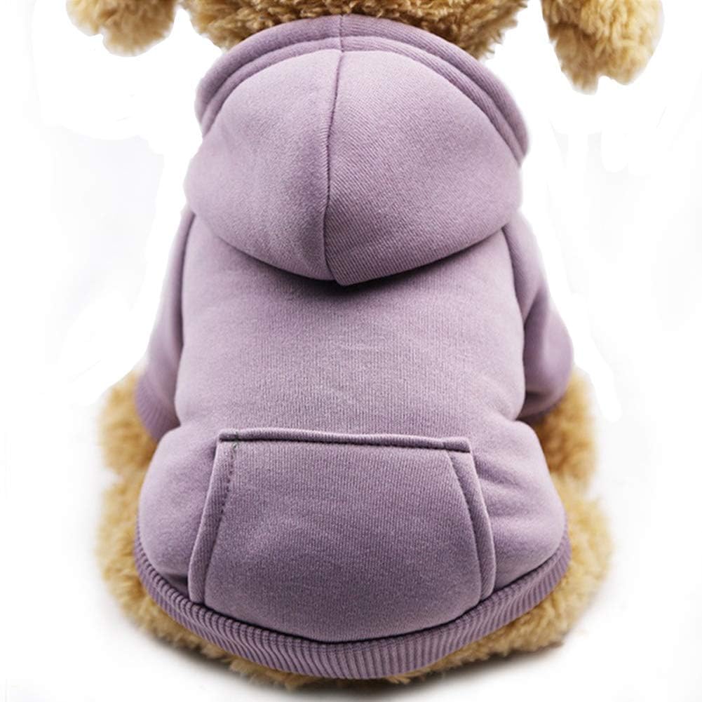 Soft Dog Hoodies for Small Dogs, Warm Fleece Puppy Clothes with Pocket