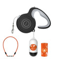 16Ft Retractable Dog Leash with Chew-Proof Steel Cable, 360° Tangle-Free, Built-in Poop Bag Dispenser, Ergonomic Comfort Grip Handle for Medium Large Dogs Up to 130lbs
