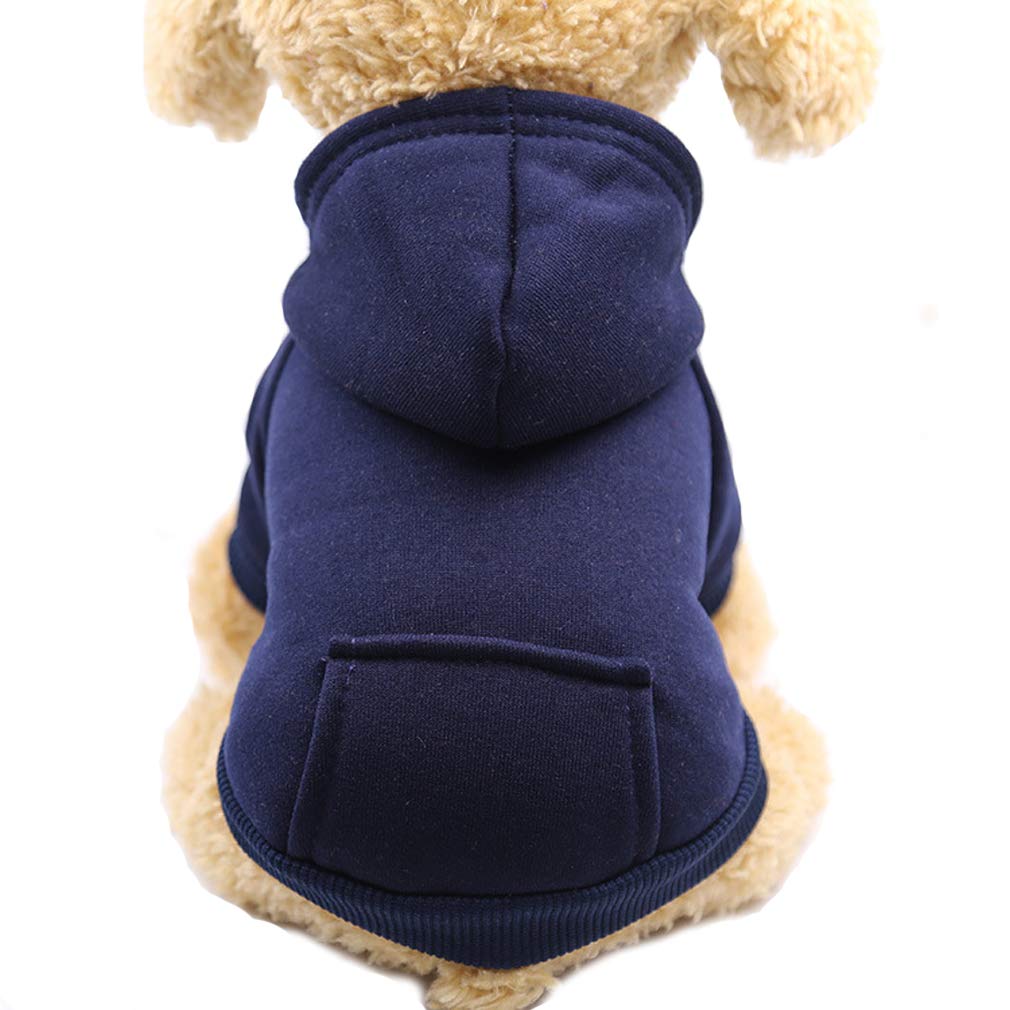 Soft Dog Hoodies for Small Dogs, Warm Fleece Puppy Clothes with Pocket