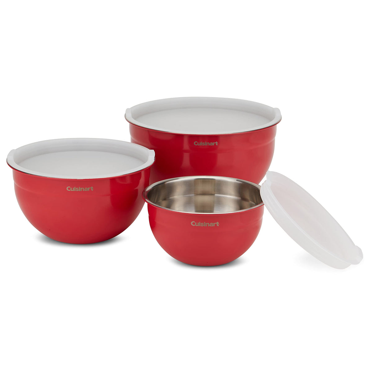 Cuisinart Mixing Bowl Set, Nesting Bowls, Stainless Steel, 3-Piece