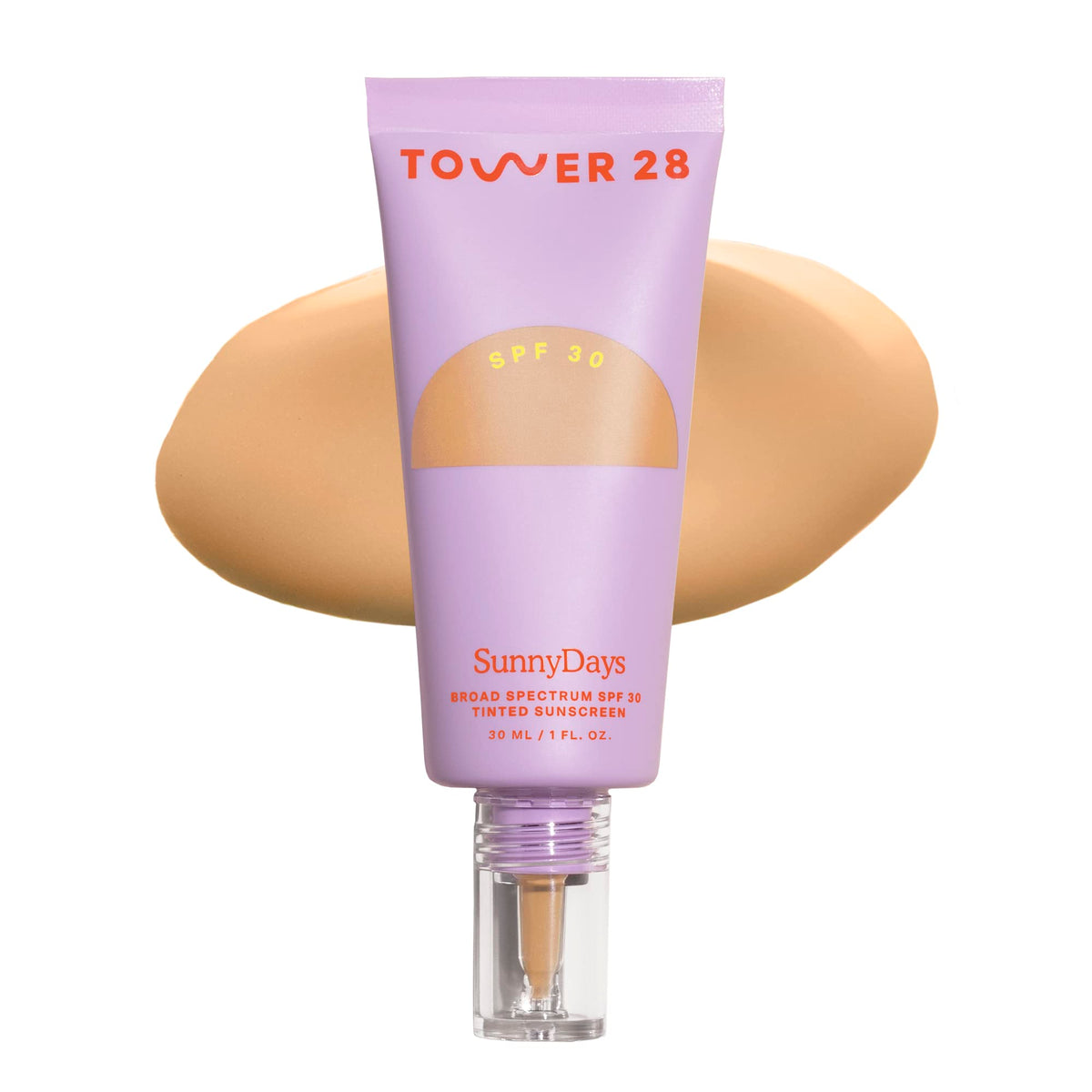 Tower 28 SunnyDays SPF 30 Tinted Moisturizer - 2-in-1 Buildable Coverage Foundation + Mineral Sunscreen for Face - Zinc Oxide, Aloe & Prickly Pear for Sensitive Skin - 15 Light/Warm (1 oz)